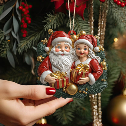 Shineful 2D Acrylic Ornament Jolly Claus Couple