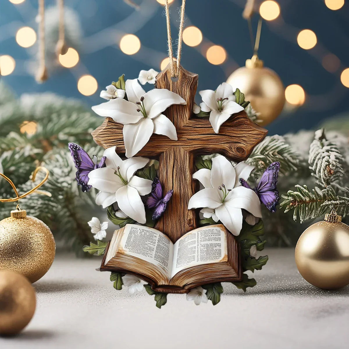 Shineful 2D Acrylic Ornament Faith & Pages