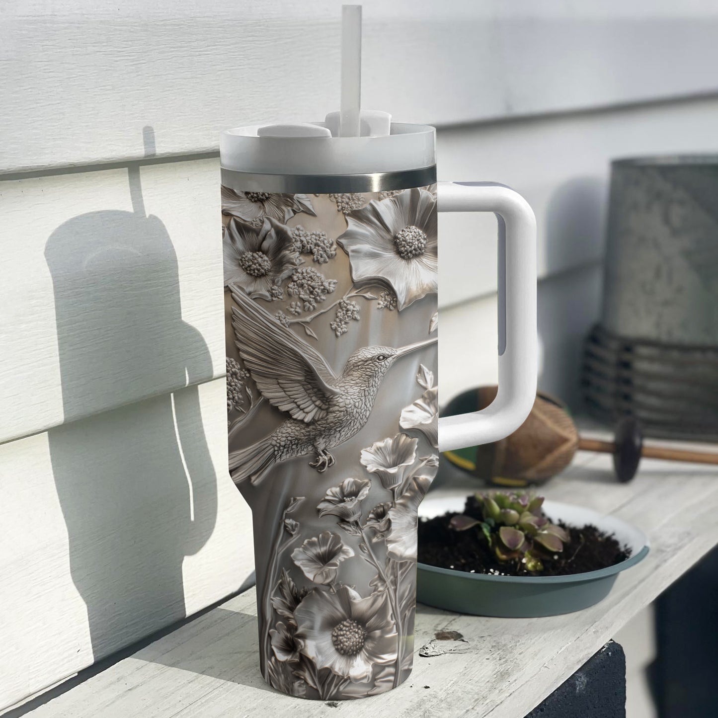 Shineful Glossy Tumbler Elegant Hummingbird