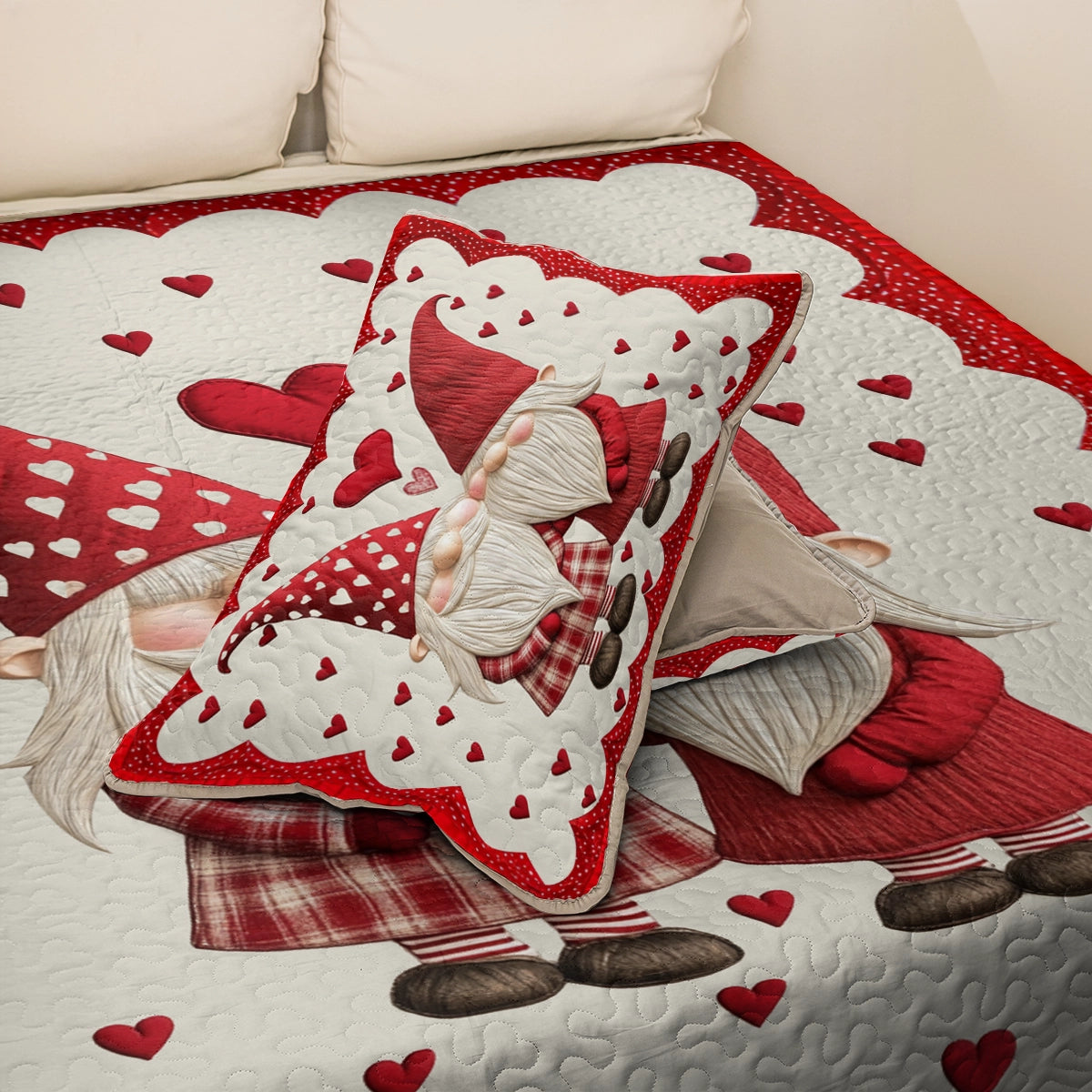 Shineful All Season Quilt 3-Piece Set Love Gnome Together