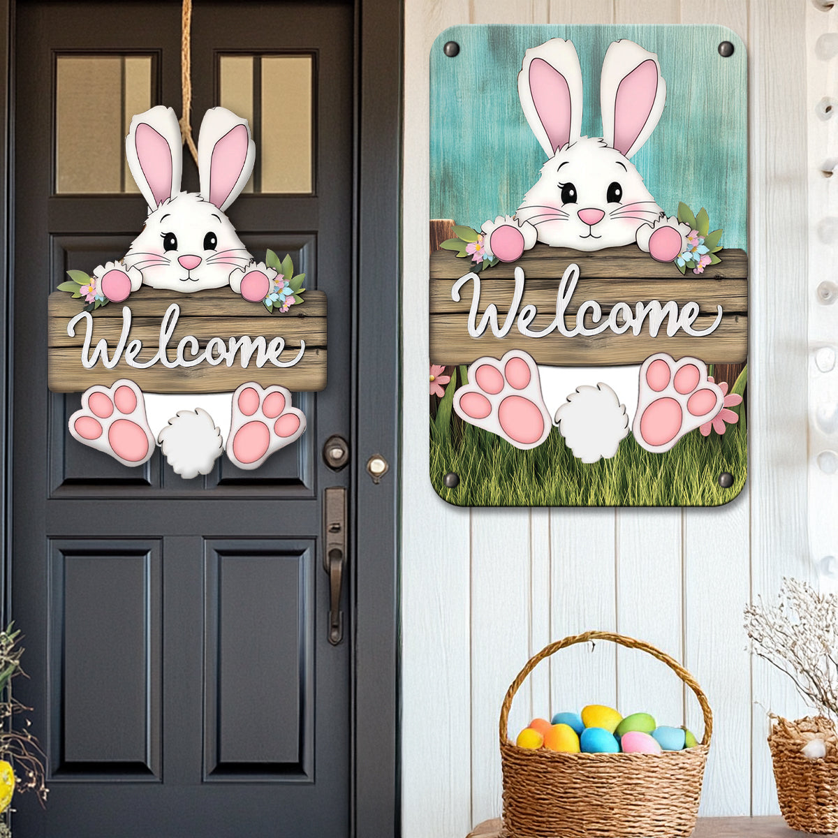 Shineful 2D Metal Sign Hoppy Easter