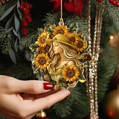 Shineful 2D Acrylic Ornament Fields of Gold Sunflower