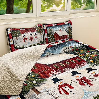 Shineful All Season Quilt 3-Piece Set Country Christmas Charm