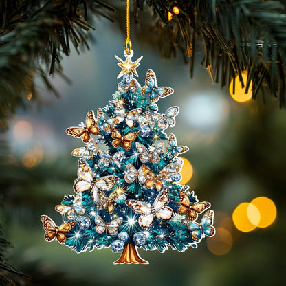 Shineful 2D Acrylic Ornament Fluttering Joy Tree