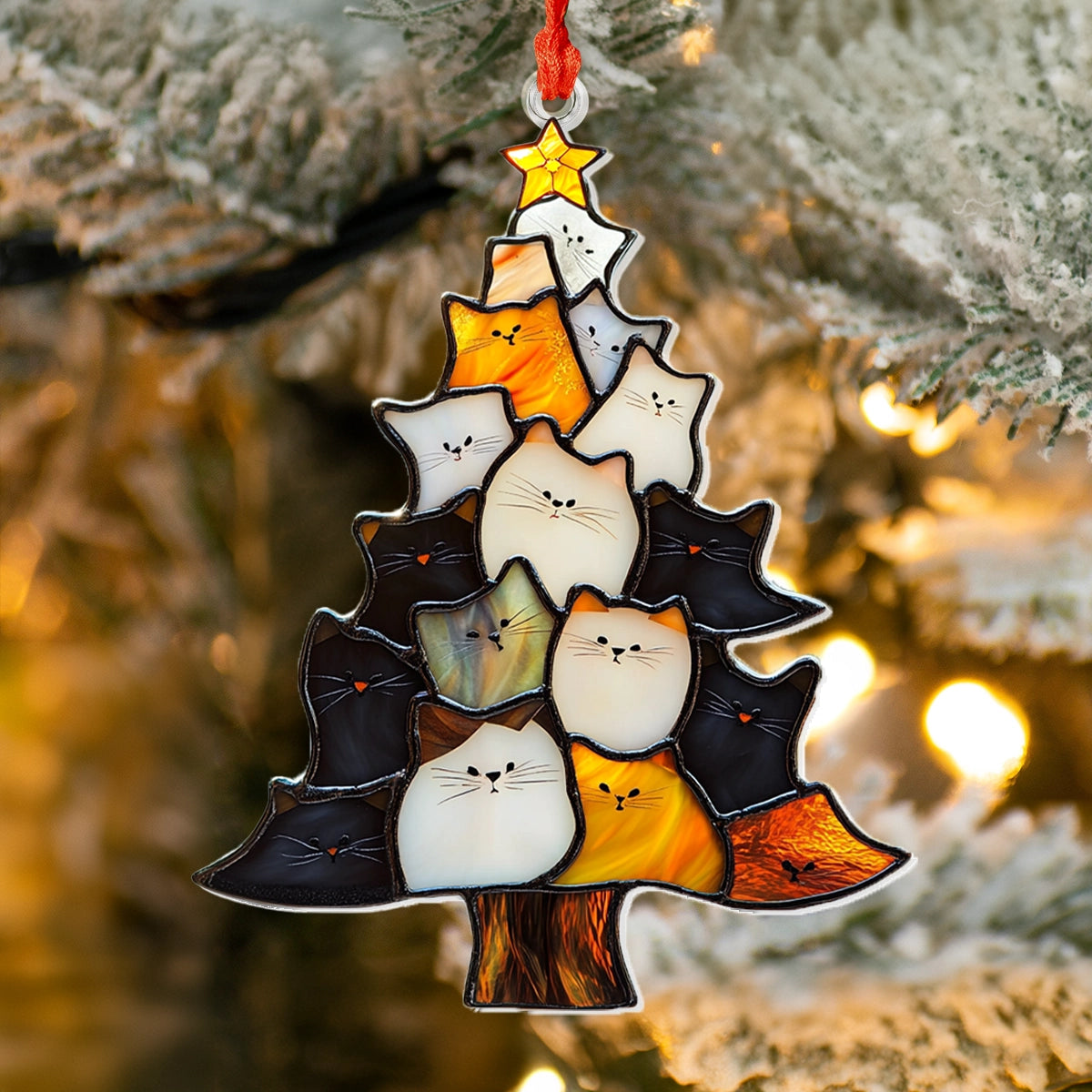 Shineful 2D Acrylic Ornament Catmas Tree Delight