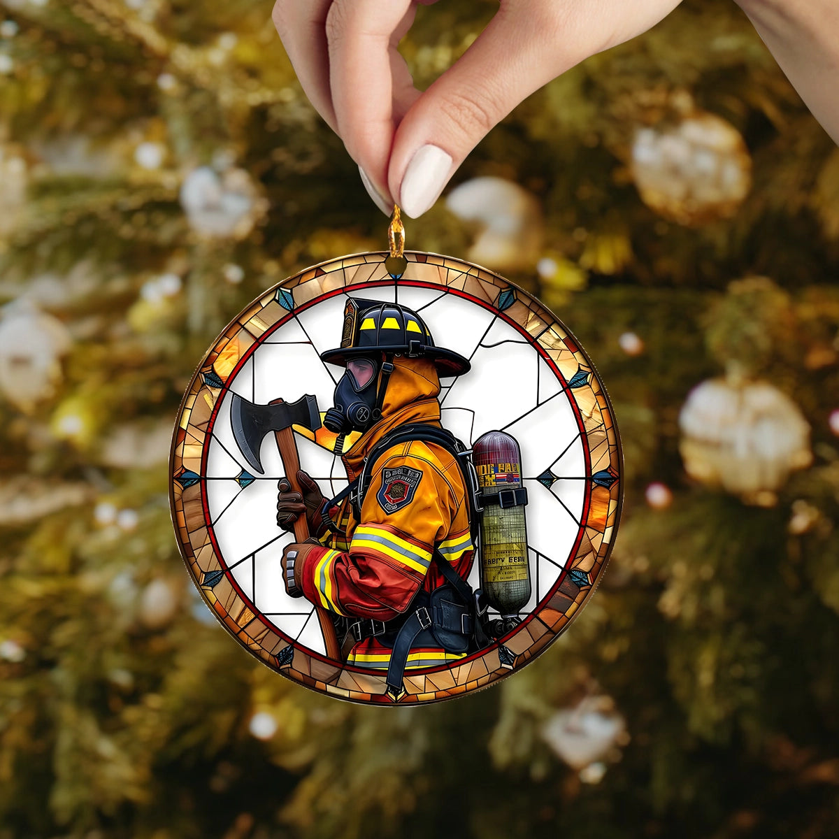 Shineful 2D Acrylic Ornament Honoring Our Firefighters