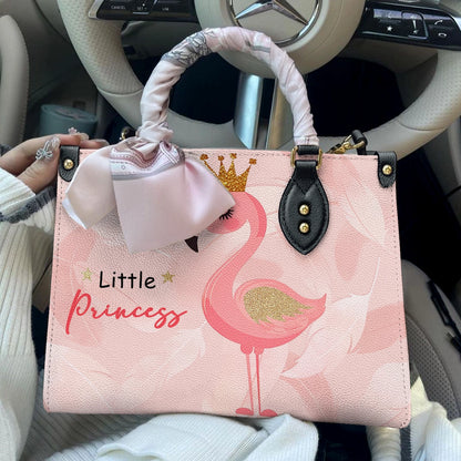 Sac en cuir brillant Little Princess Flamingo