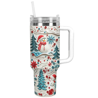 Shineful Tumbler Happy Snowman Christmas