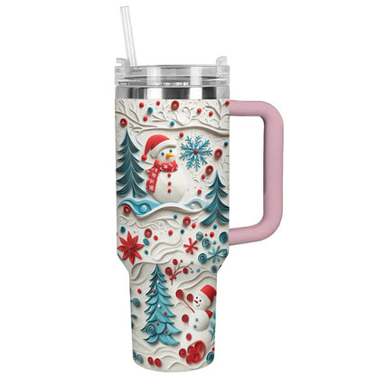 Shineful Tumbler Happy Snowman Christmas