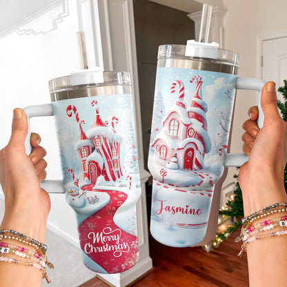 Shineful Glossy Tumbler Personalized Merry Christmas