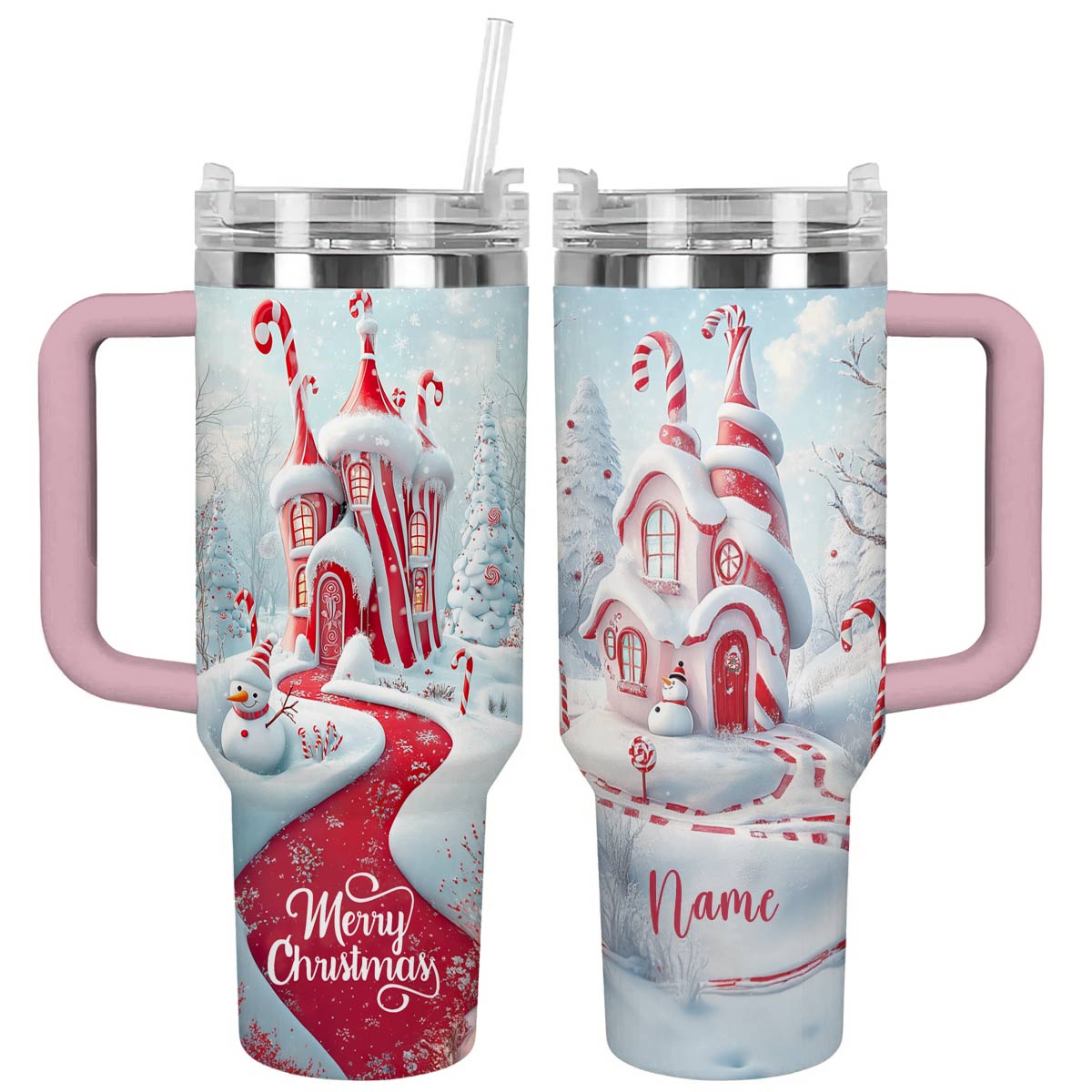 Shineful Glossy Tumbler Personalized Merry Christmas