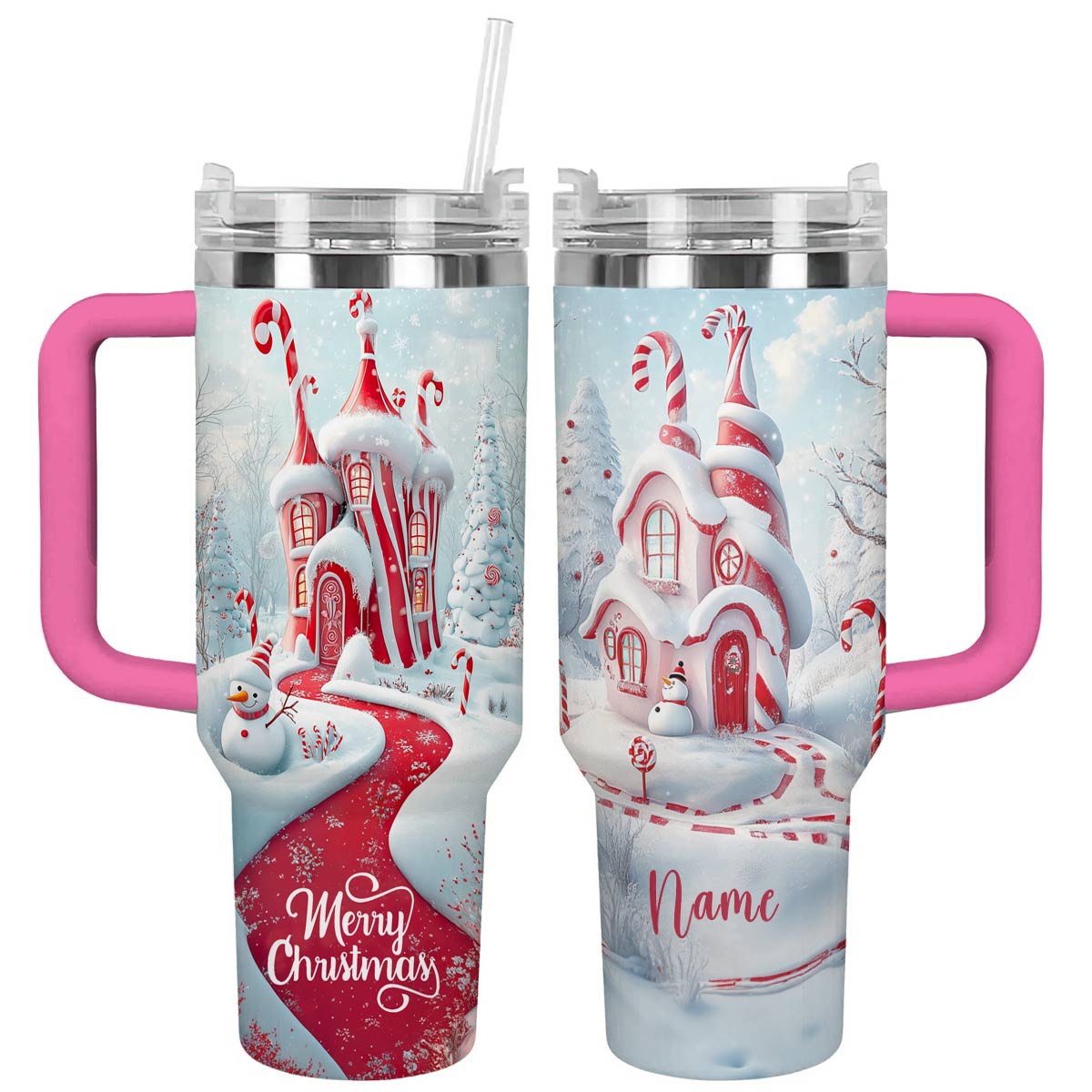 Shineful Glossy Tumbler Personalized Merry Christmas