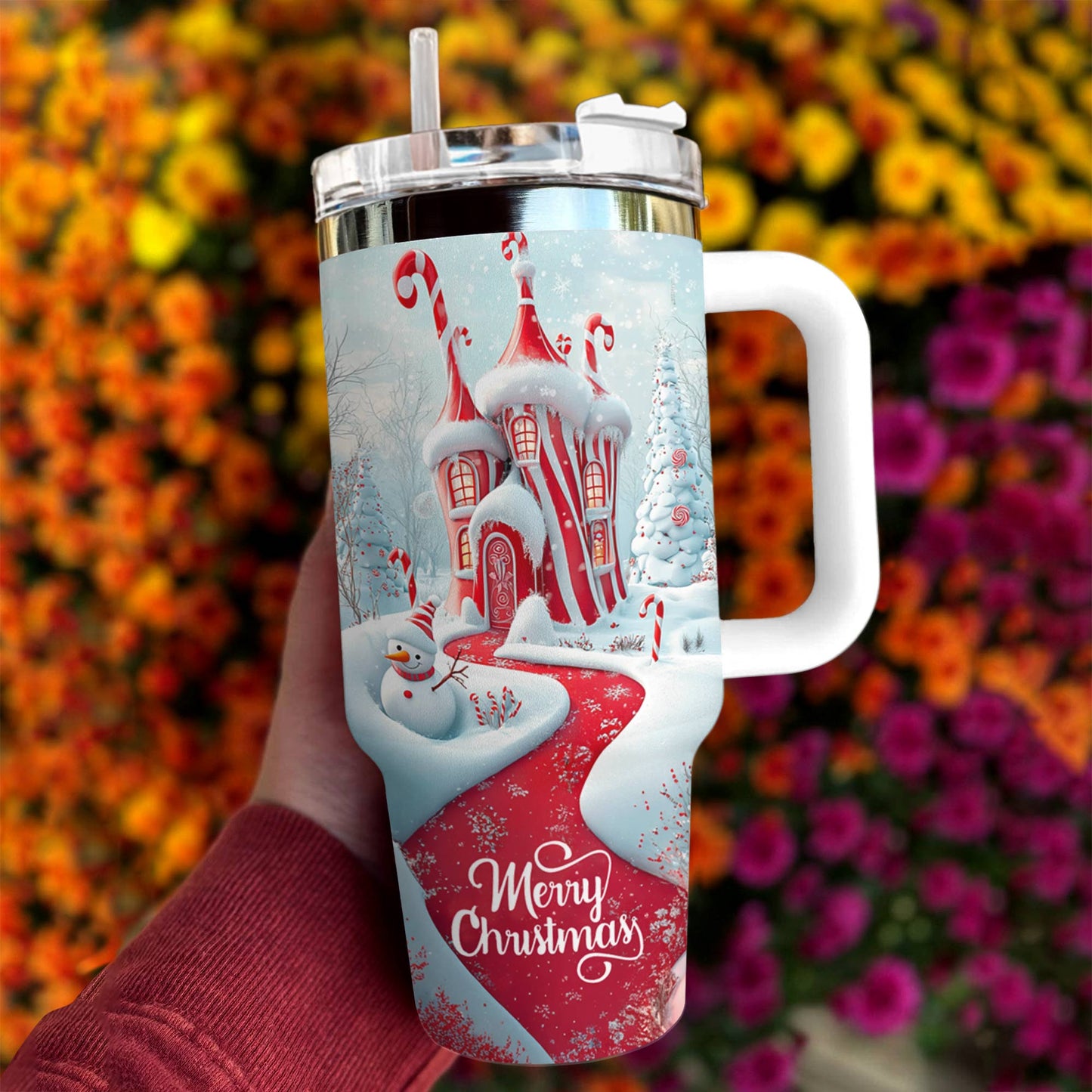 Shineful Glossy Tumbler Personalized Merry Christmas