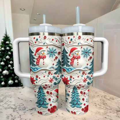 Shineful Tumbler Happy Snowman Christmas