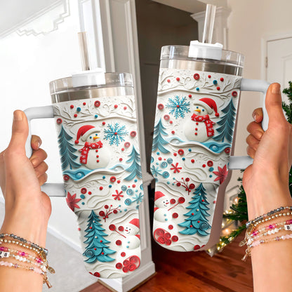 Shineful Tumbler Happy Snowman Christmas