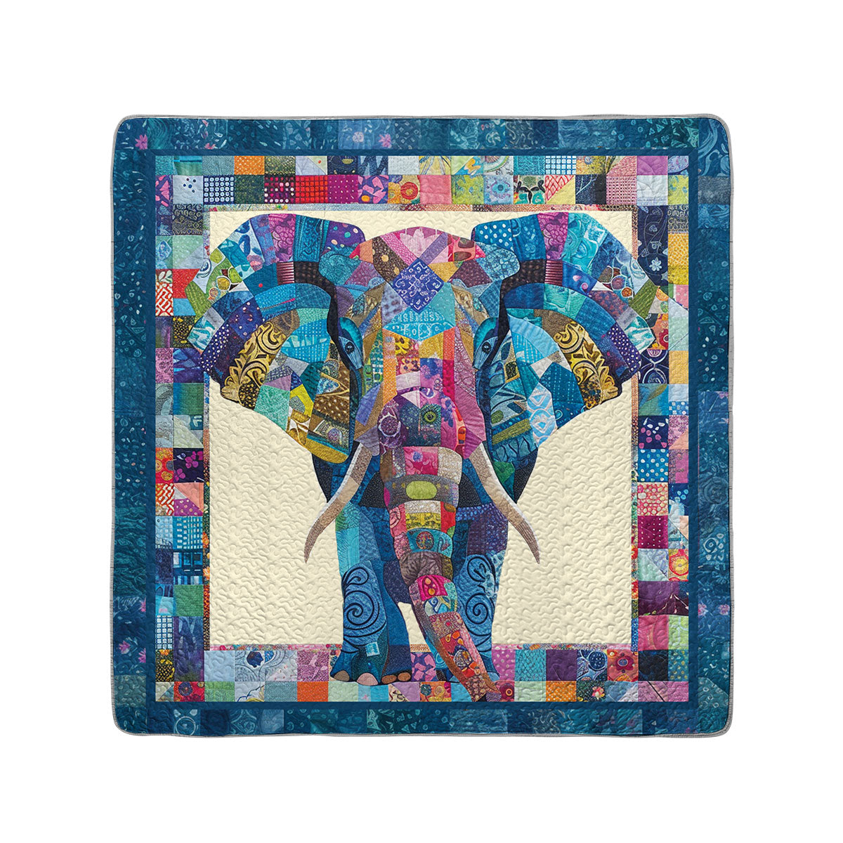 Shineful All Season Quilt 3-Piece Set Elephant Journey Comforter