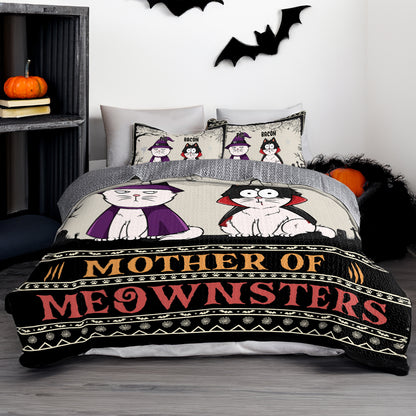 Shineful All Season Quilt 3-Piece Set Personalized Beware Of Little Meownsters New Version