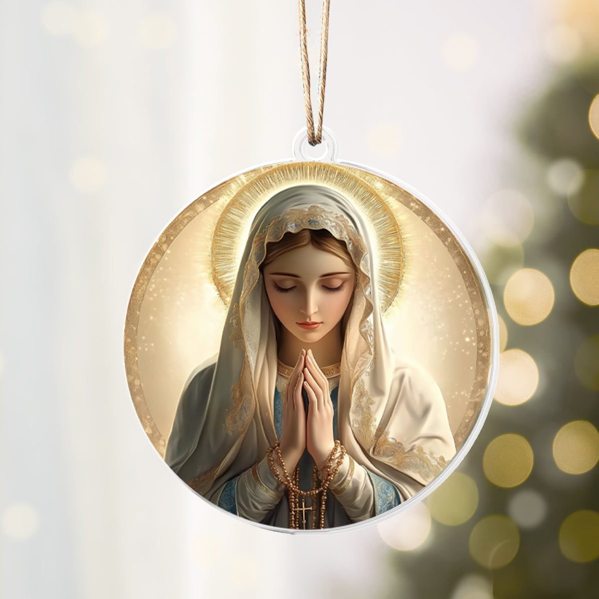 Shineful 2D Acrylic Ornament Sacred Serenity - Praying Virgin Mary