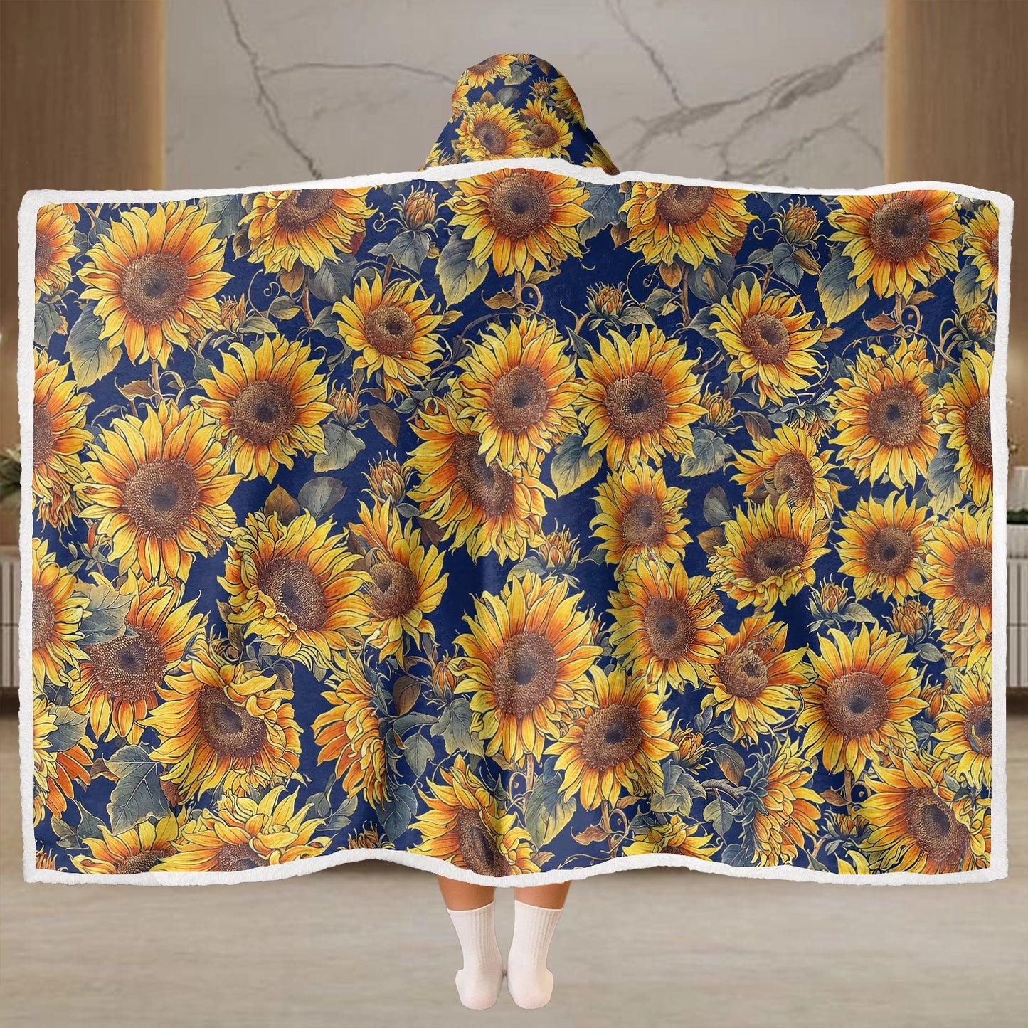 Shineful Wearable Hooded Blanket - Sunflower Gorgeous Flower