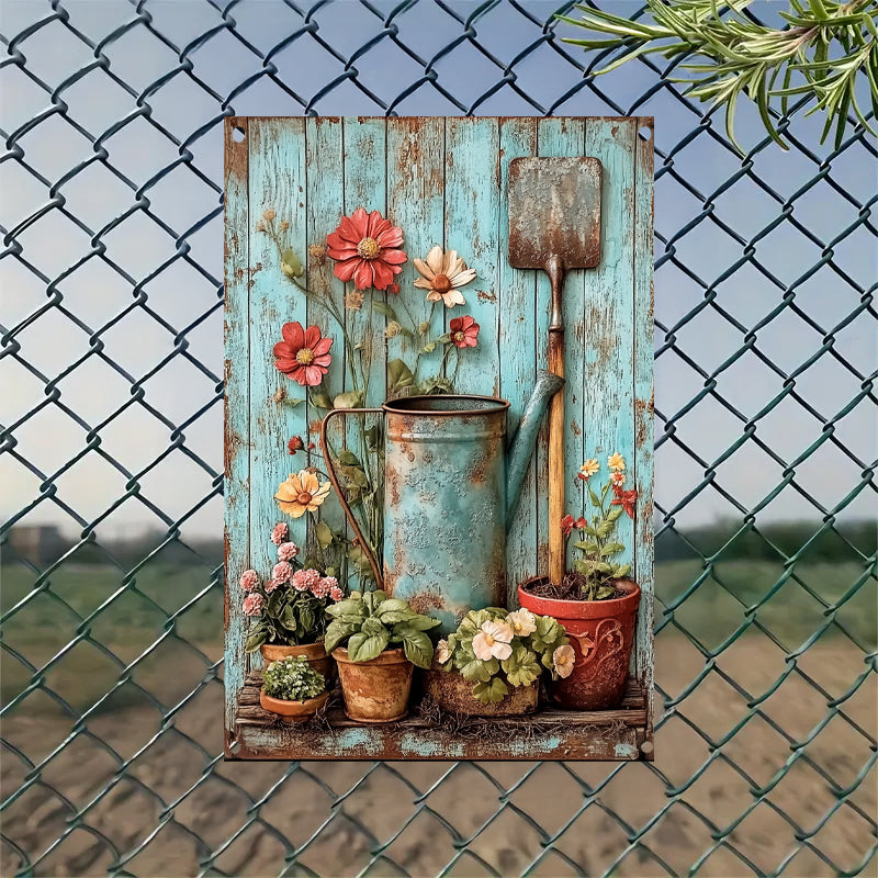 Shineful 2D Metal Sign Rustic Garden Charm