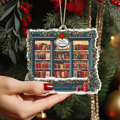 Shineful 2D Acrylic Ornament Holiday Bookshop