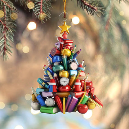 Shineful 2D Acrylic Ornament - Teacher's Holiday Tree