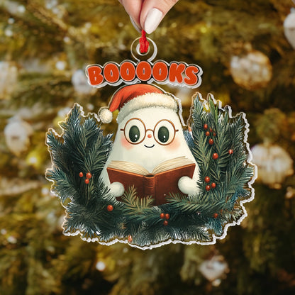 Shineful Acrylic Ornament Boooooks Festive Ghost