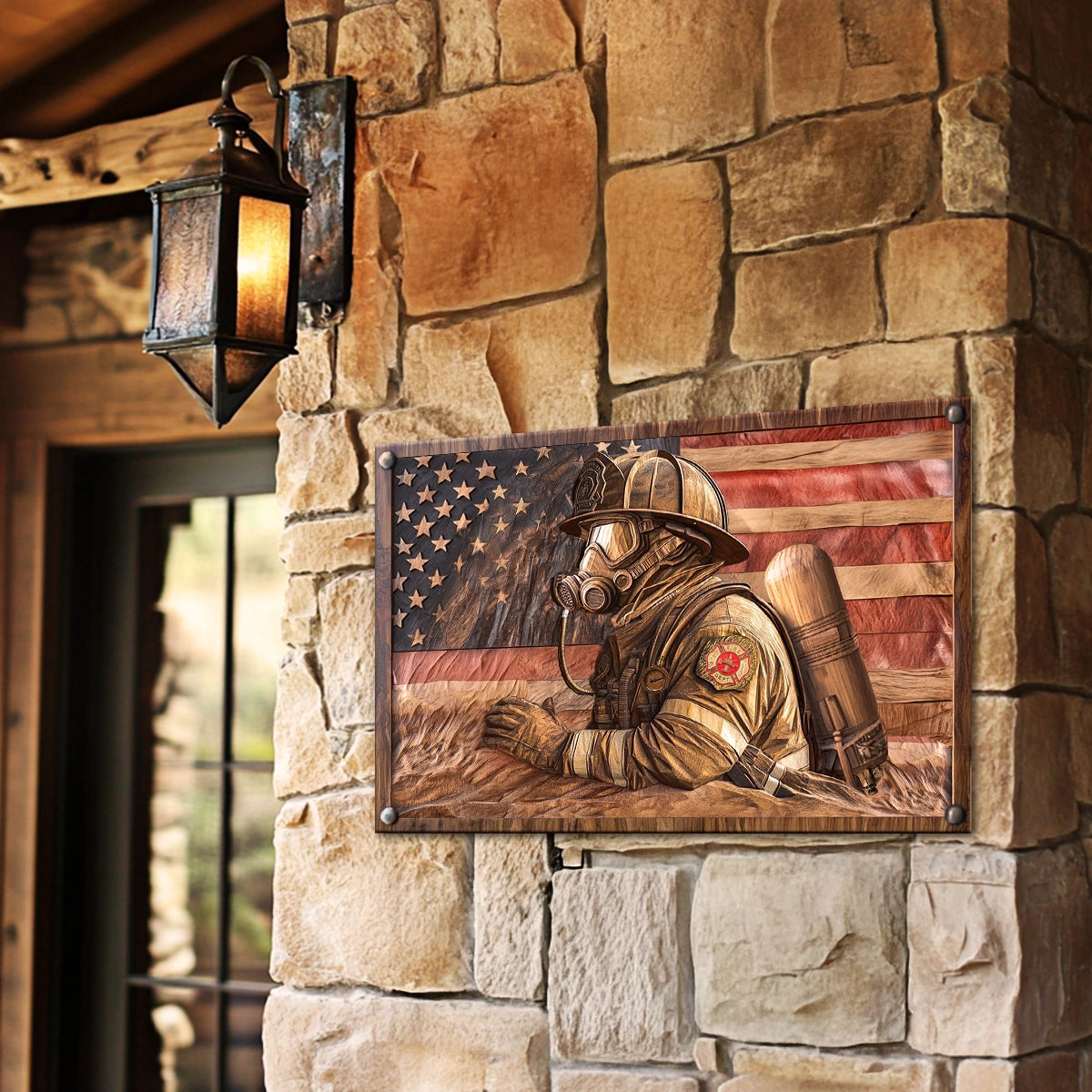 Shineful 2D Metal Sign The Resilient Firefighter