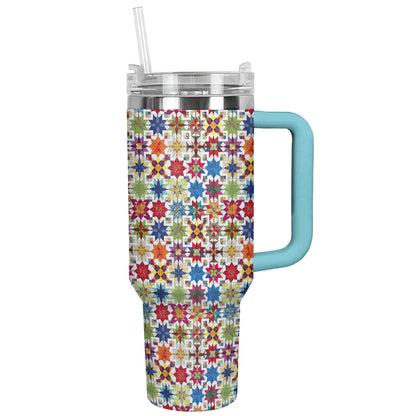 Quilting 40 Oz Shineful™ Tumbler Block Ms Nl09 Sky Blue 40Oz