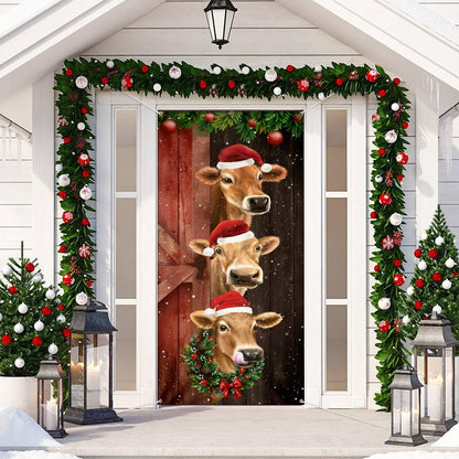 Shineful Door Cover Cow Trio