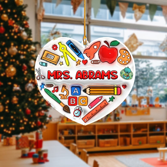 Shineful Personalized 2D Acrylic Ornament Love Teacher