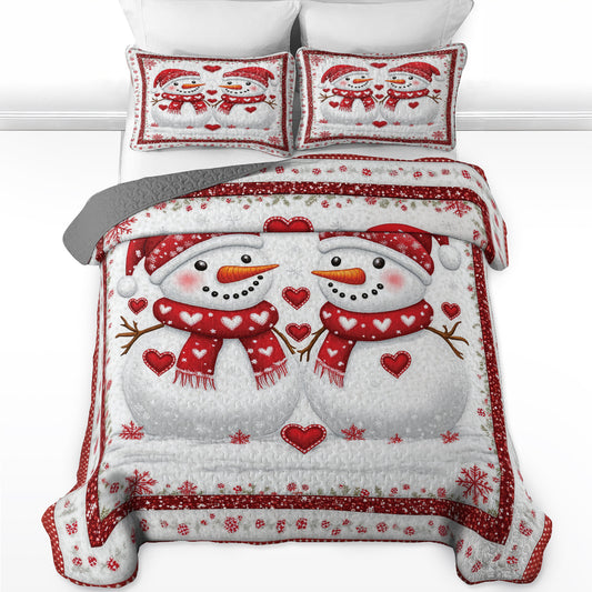 Shineful All Season Quilt 3-Piece Set Frosty Love