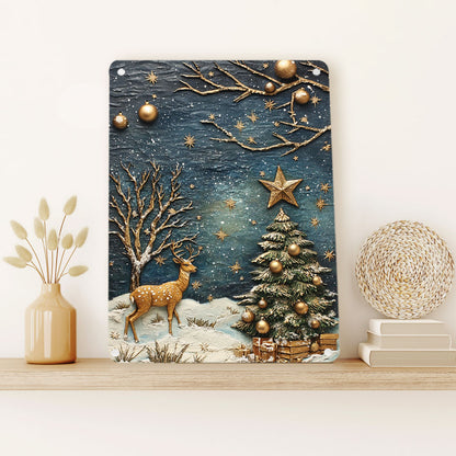 Shineful 2D Metal Sign Snowy Forest