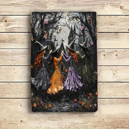 Shineful 2D Flat Print Metal Sign Gentle Witches Dancing