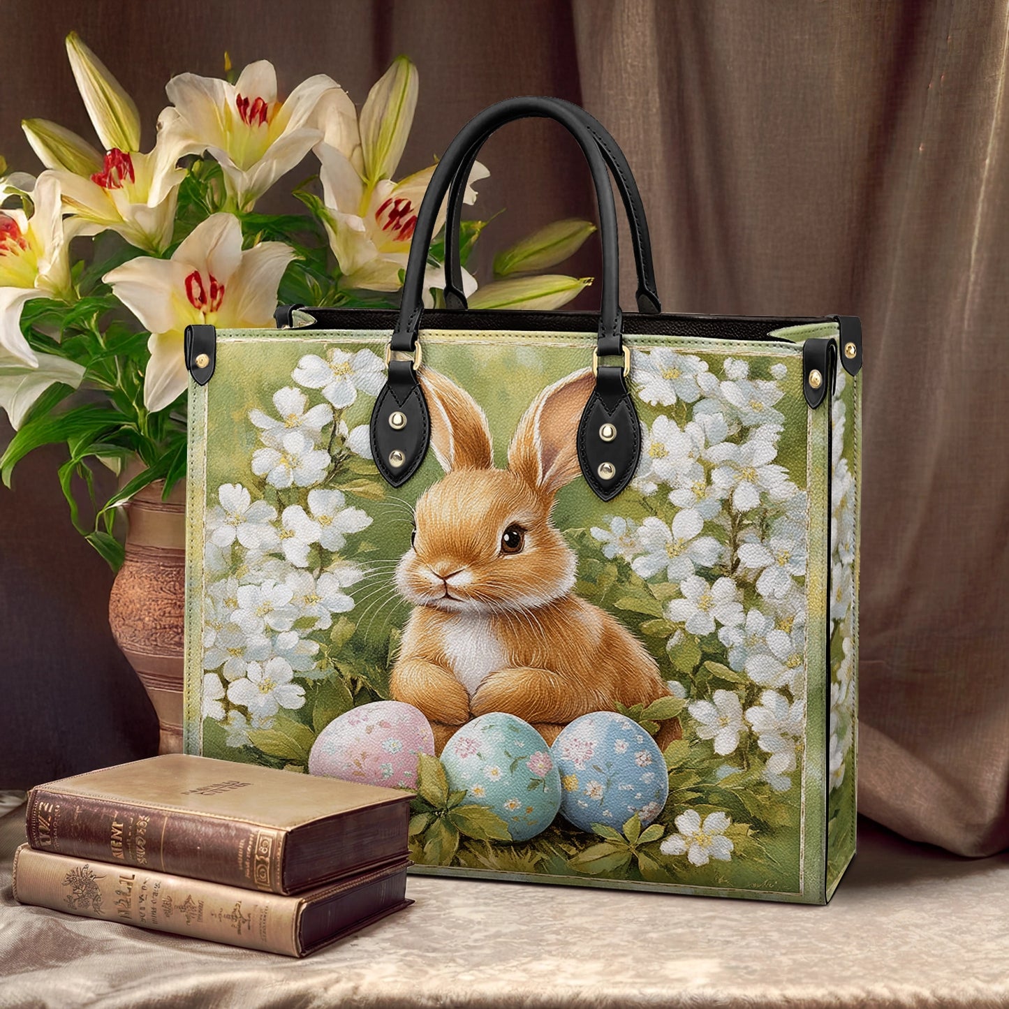 Shineful Leather Bag Springtime Bunny