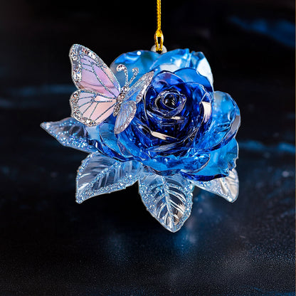 Shineful 2D Acrylic Ornament Gorgeous Crystal Rose