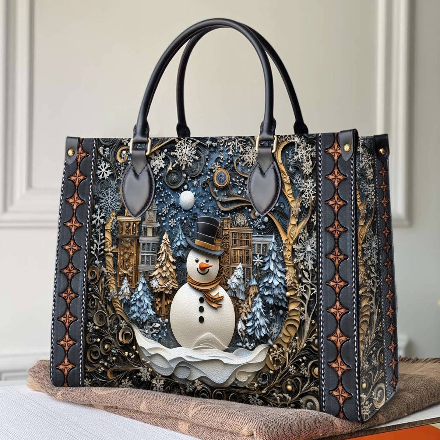 Sac en cuir brillant Frosty Night Cheer