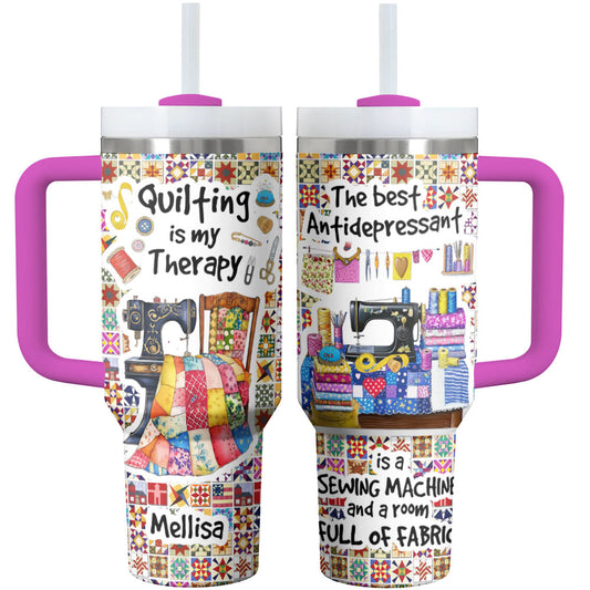 Sewing Shineful Tumbler Personalized The Best Therapy