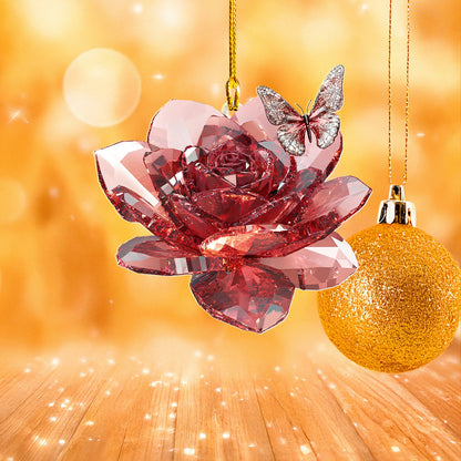 Shineful 2D Acrylic Ornament Gorgeous Crystal Rose