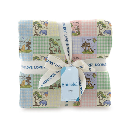 Shineful Fleece Blanket Winnie the Pooh Patchwork Dreams