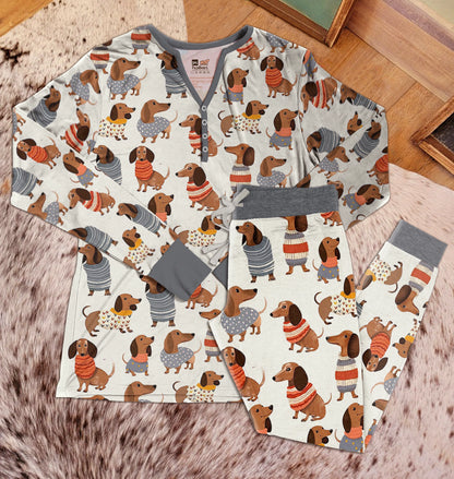 Shineful Pajama Sets Dachshund Cuteness Overload