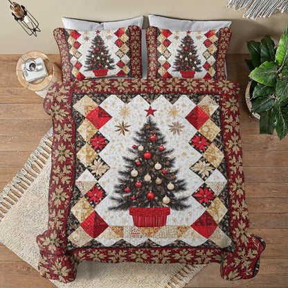 Shineful All Season Quilt 3-teiliges Set Weihnachtsbaum