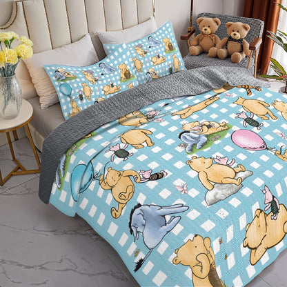 Shineful All Season Quilt 3-Piece Set Winnie the Pooh Picnic