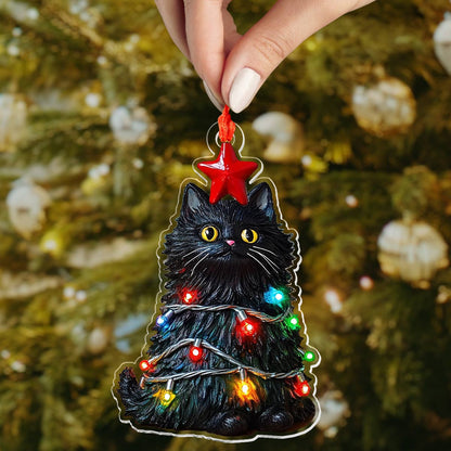 Shineful 2D Acrylic Ornament Feline Christmas