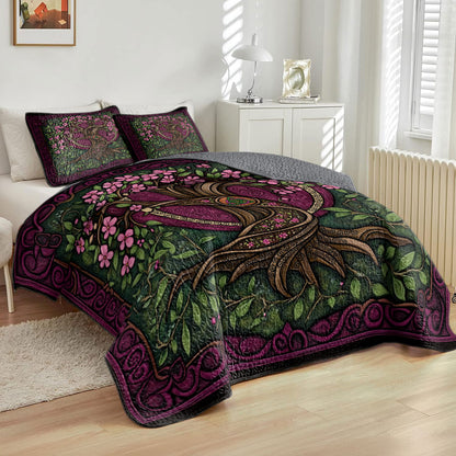 Shineful All Season Quilt 3-Piece Set Blossoming Harmony