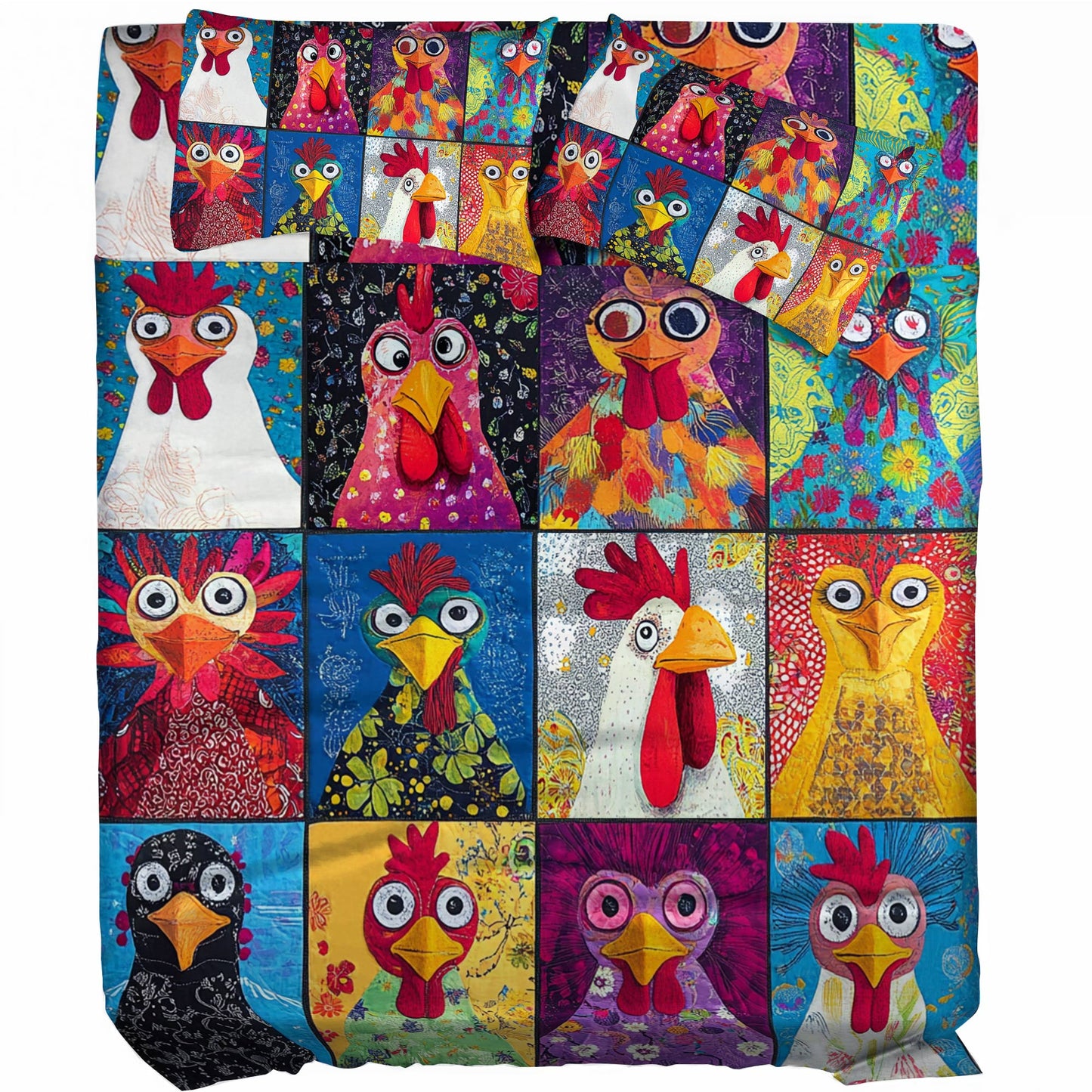 Shineful 4-Piece Bed Sheet Set Radiant Chicken