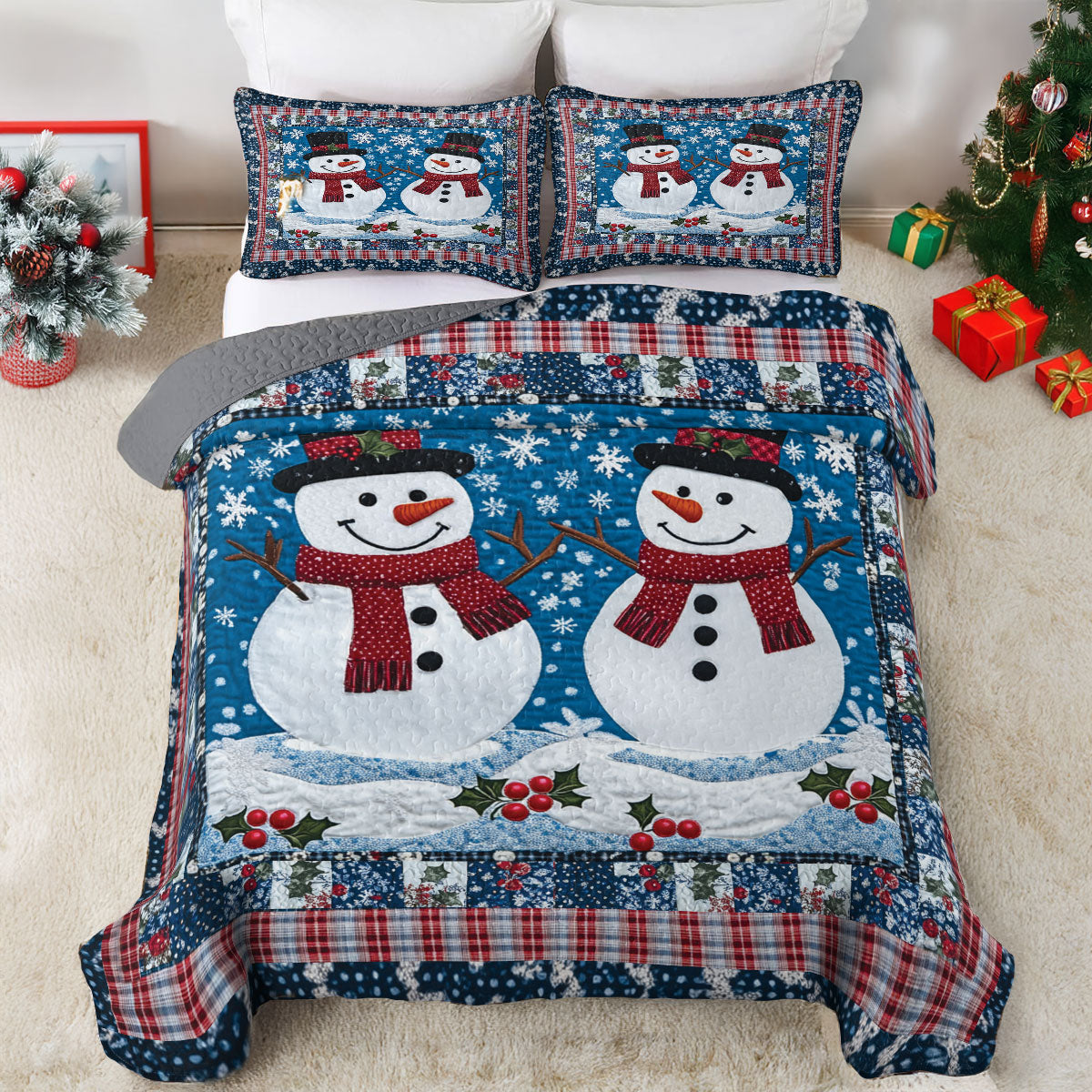 Shineful All Season Quilt 3-teiliges Set Joyful Tidings 