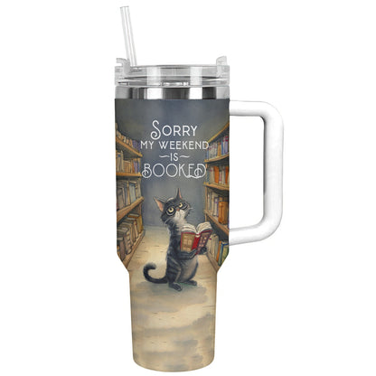 Reading 40 Oz Shineful™ Tumbler Cat In Library Nl09 White 40Oz