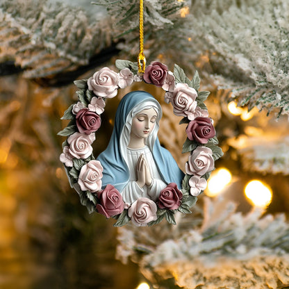 Shineful Acrylic Ornament Holy Mary Rose Wreath