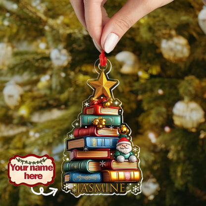 Shineful 2D Acrylic Ornament Personalized Book Tree